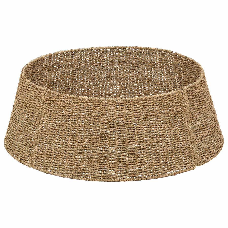 Christmas Tree Collar Round Natural Ø 45 x 22 cm Seagrass
