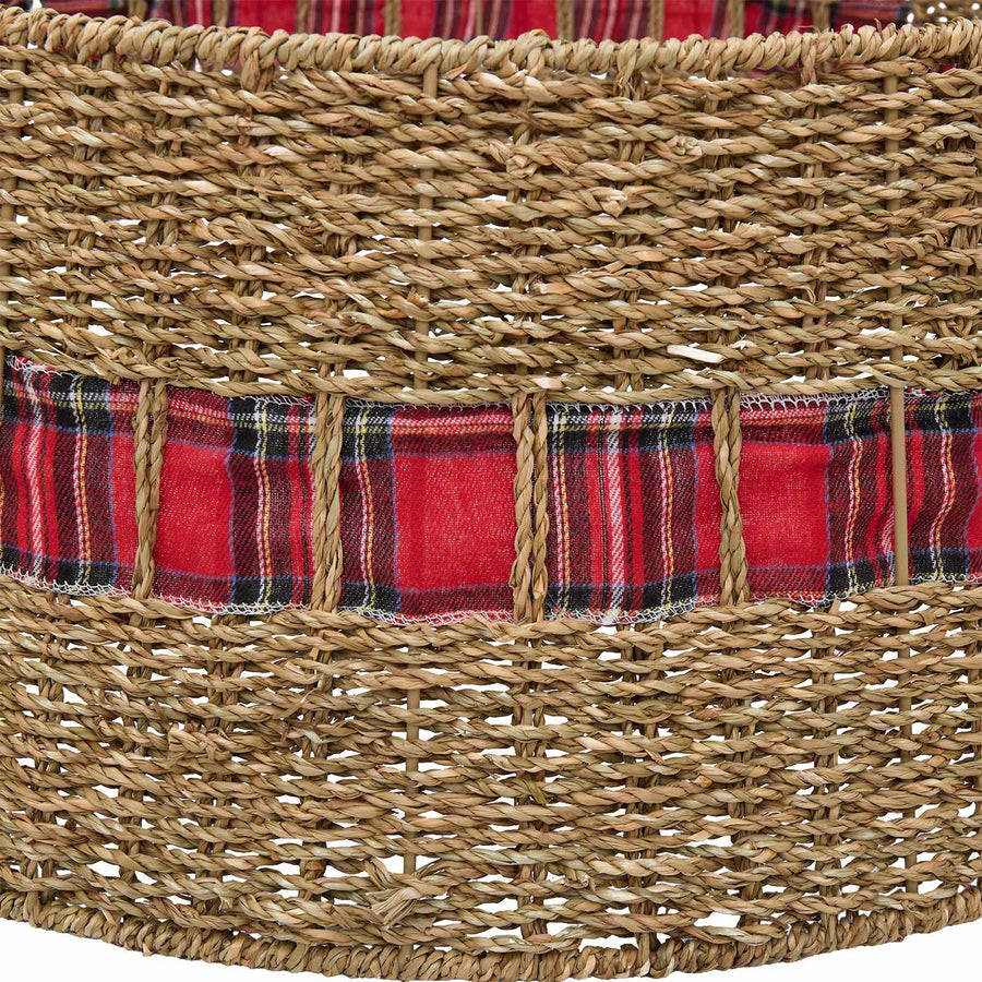 Christmas Tree Collar Round Natural Ø 60 x 22 cm Seagrass