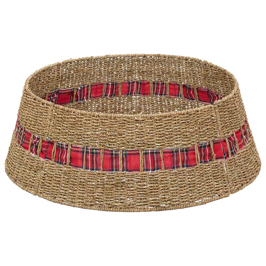 Christmas Tree Collar Round Natural Ø 75 x 25 cm Seagrass