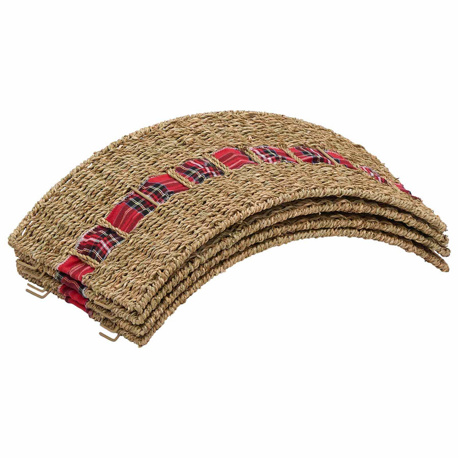 Christmas Tree Collar Round Natural Ø 75 x 25 cm Seagrass