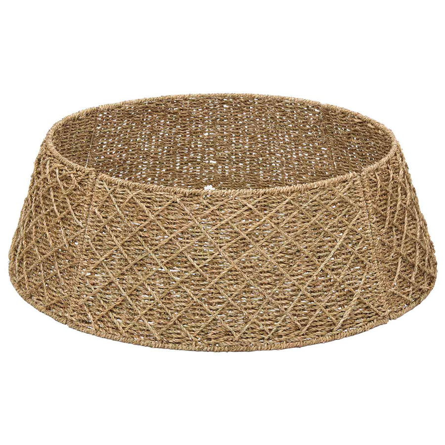 Christmas Tree Collar Round Natural Ø 60 x 22 cm Seagrass