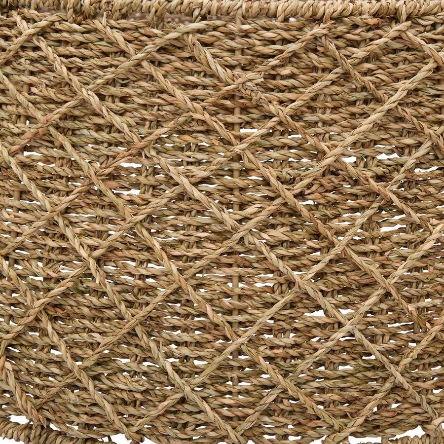Christmas Tree Collar Round Natural Ø 75 x 25 cm Seagrass