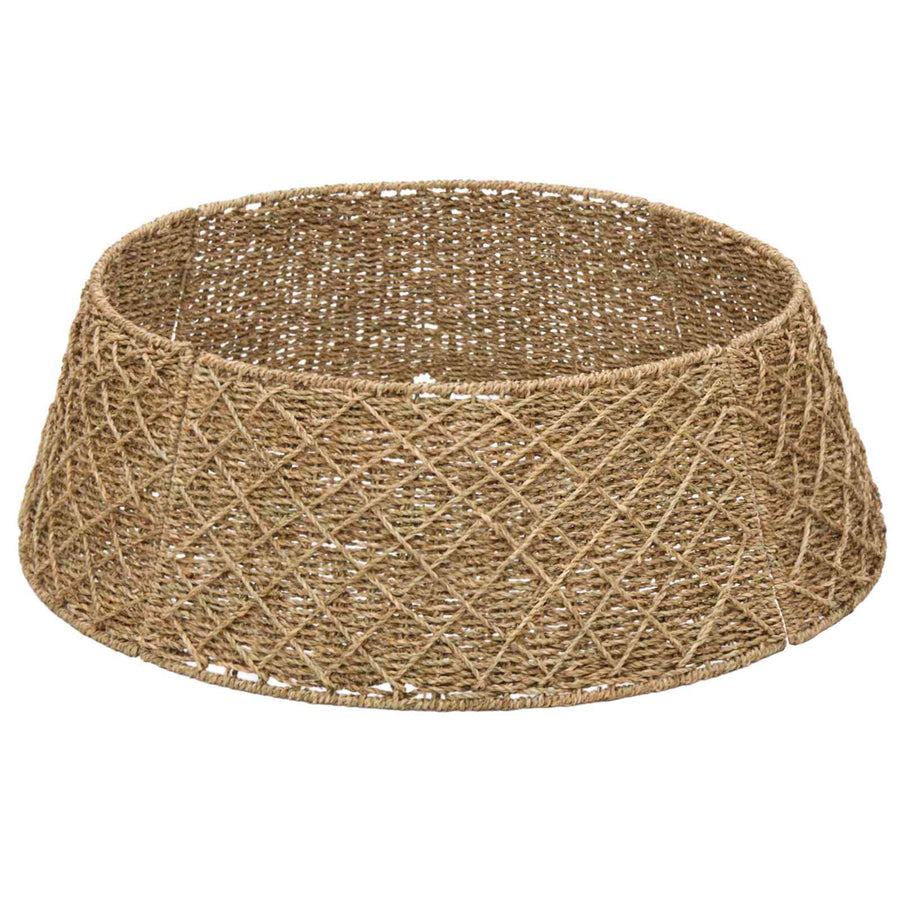 Christmas Tree Collar Round Natural Ø 75 x 25 cm Seagrass