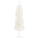 Artificial Slim Christmas Tree 150 cm 150 LEDs Warm White