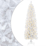 Artificial Slim Christmas Tree 210 cm 300 LEDs Warm White
