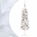 Artificial Slim Christmas Tree with Bauble 120 cm 150 LEDs