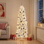 Artificial Slim Christmas Tree with Bauble 240 cm 300 LEDs