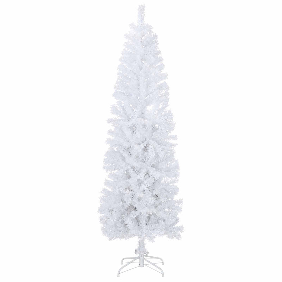 Artificial Slim Christmas Tree with Bauble 210 cm 300 LEDs