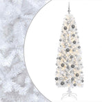 Artificial Slim Christmas Tree with Bauble 240 cm 300 LEDs