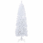 Artificial Slim Christmas Tree with Bauble 240 cm 300 LEDs