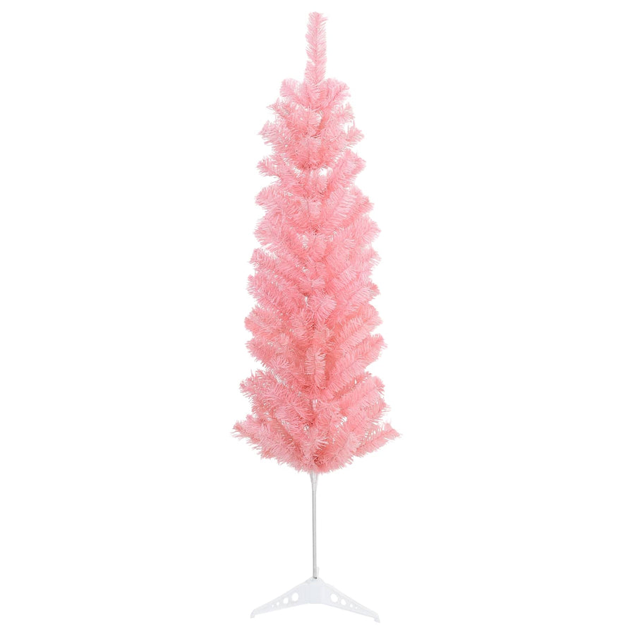 Artificial Slim Christmas Tree 150 cm 150 LEDs Warm White