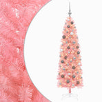Artificial Slim Christmas Tree with Bauble 180 cm 300 LEDs