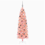 Artificial Slim Christmas Tree with Bauble 180 cm 300 LEDs