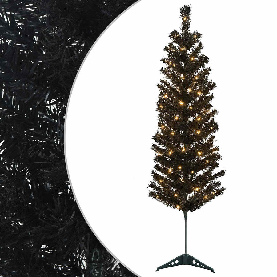 Artificial Slim Christmas Tree 120 cm 150 LEDs Warm White