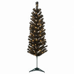 Artificial Slim Christmas Tree 150 cm 150 LEDs Warm White