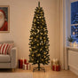 Artificial Slim Christmas Tree 210 cm 300 LEDs Warm White