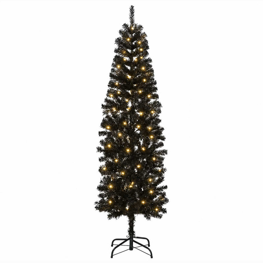 Artificial Slim Christmas Tree 240 cm 300 LEDs Warm White