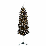 Artificial Slim Christmas Tree with Bauble 150 cm 150 LEDs