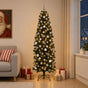 Artificial Slim Christmas Tree with Bauble 180 cm 300 LEDs