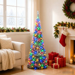 Pop-up LED Christmas Tree 120 cm 50 LEDs PVC Green and white