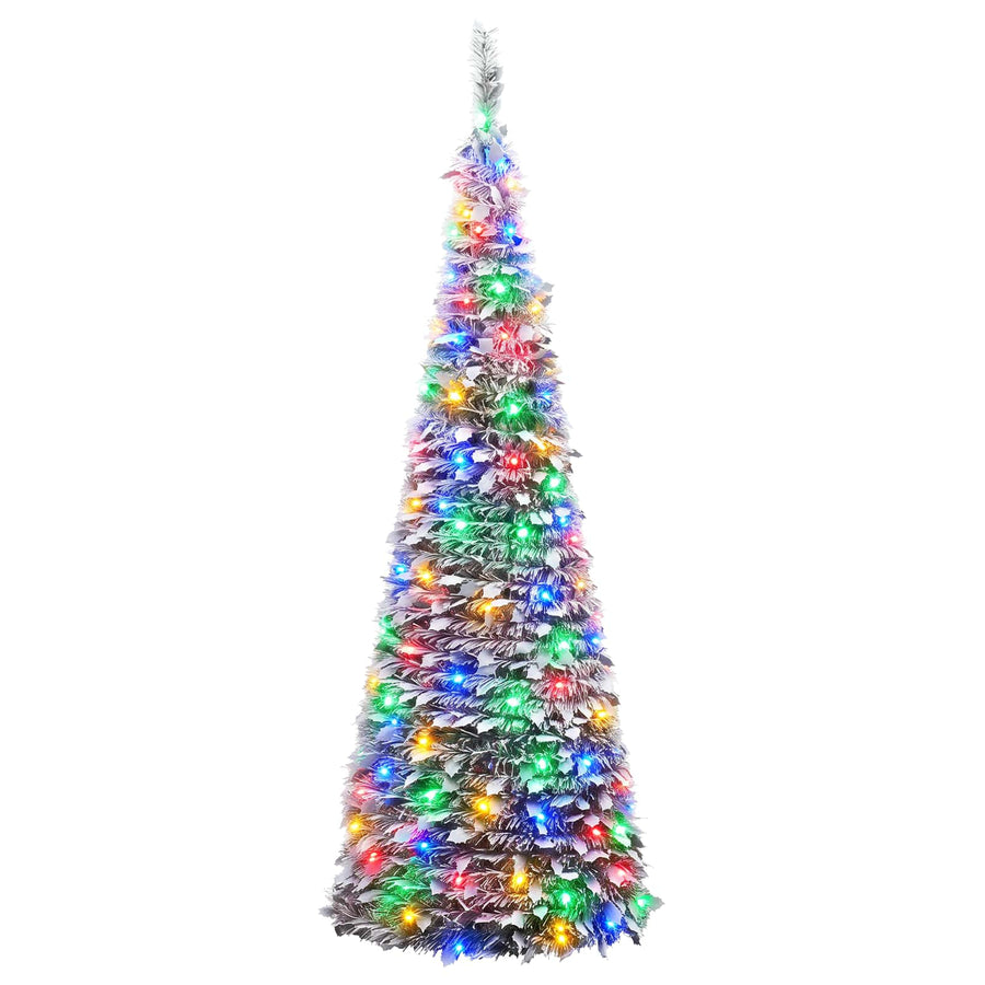 Pop-up LED Christmas Tree 120 cm 50 LEDs PVC Green and white