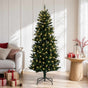 Artificial Hinged Christmas Tree 150 cm 150 LEDs Warm White