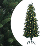 Artificial Hinged Christmas Tree 150 cm 150 LEDs Warm White