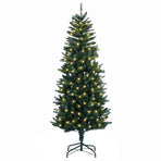 Artificial Hinged Christmas Tree 150 cm 150 LEDs Warm White