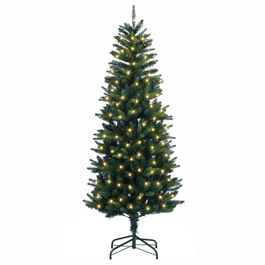 Artificial Hinged Christmas Tree 150 cm 150 LEDs Warm White