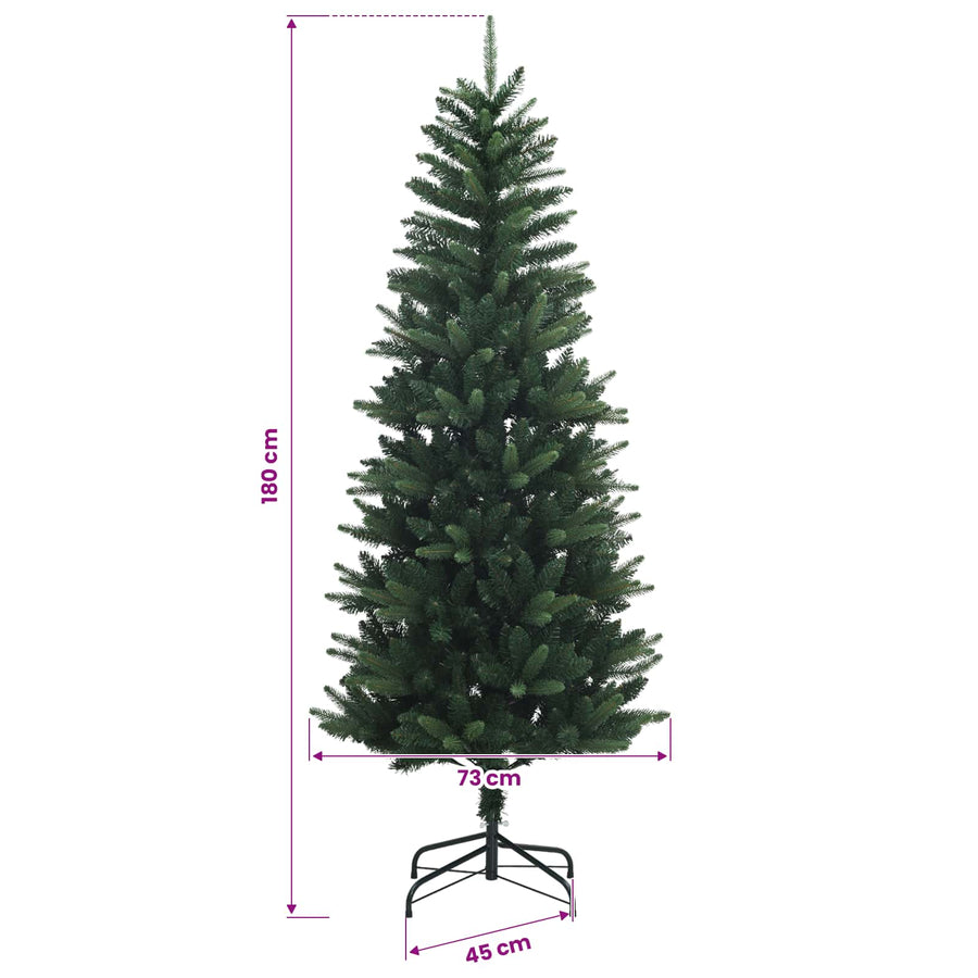 Artificial Hinged Christmas Tree with Baubles 180 cm 300 LEDs