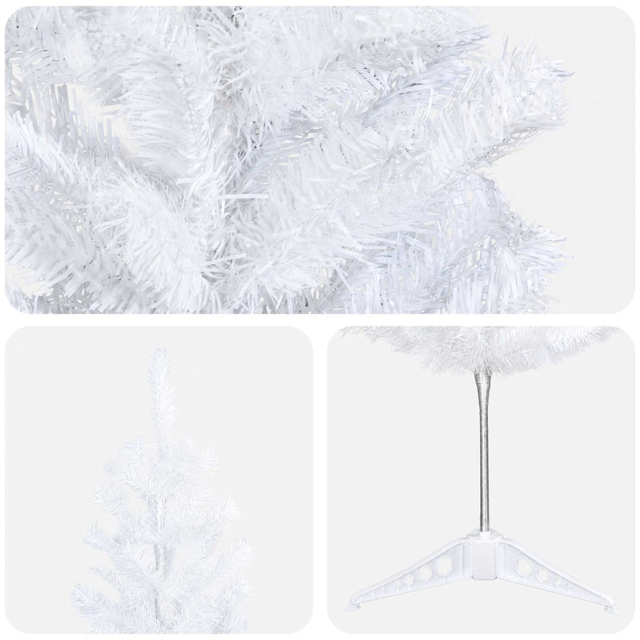 Artificial Slim Christmas Tree 150 cm PVC and Steel White