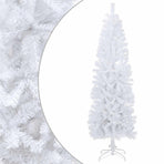 Artificial Slim Christmas Tree 210 cm PVC and Steel White