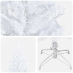 Artificial Slim Christmas Tree 240 cm PVC and Steel White