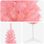 Artificial Slim Christmas Tree 120 cm PVC and Steel Pink