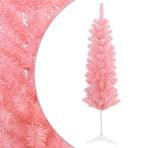 Artificial Slim Christmas Tree 150 cm PVC and Steel Pink