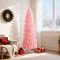 Artificial Slim Christmas Tree 180 cm PVC and Steel Pink