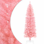 Artificial Slim Christmas Tree 240 cm PVC and Steel Pink