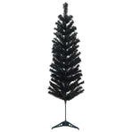 Artificial Slim Christmas Tree 120 cm PVC and Steel Black