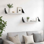 Wall Shelves 2 pcs White 50 x 20 x 17 cm