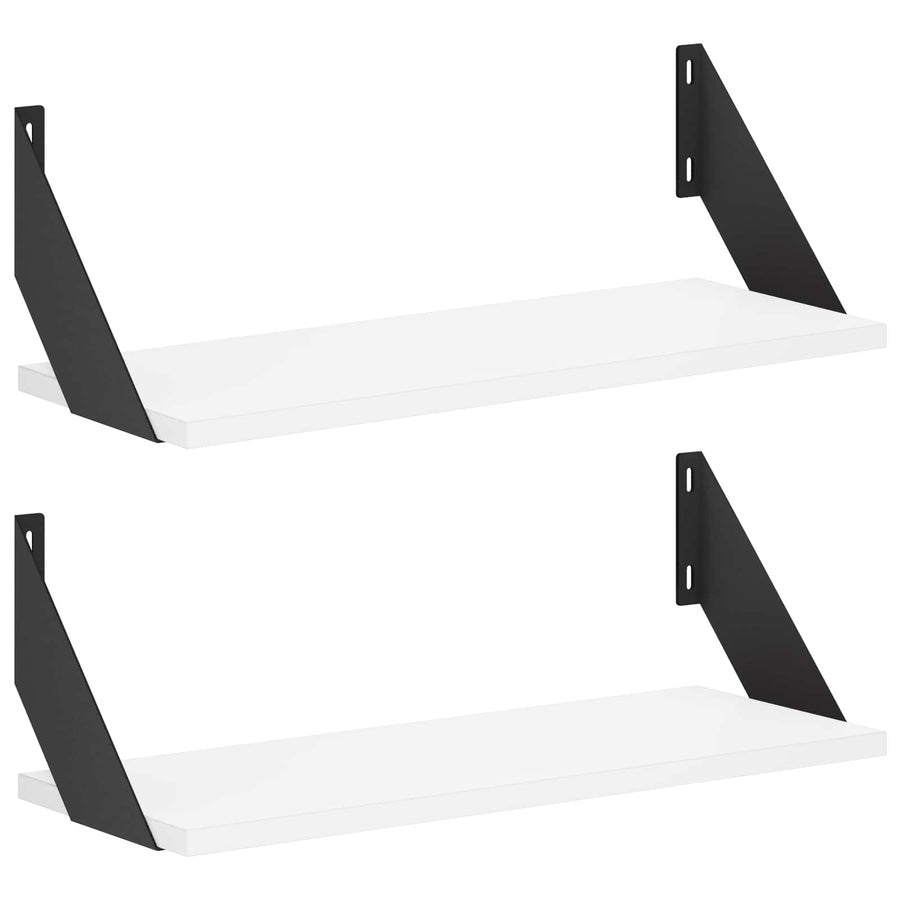 Wall Shelves 2 pcs White 50 x 20 x 17 cm