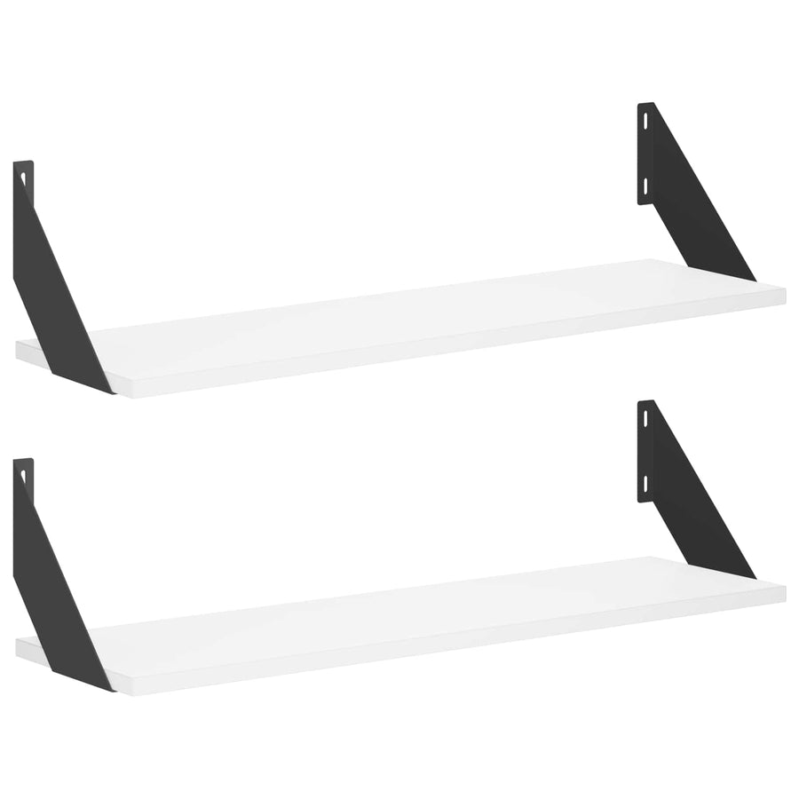 Wall Shelves 2 pcs White 70 x 20 x 17 cm