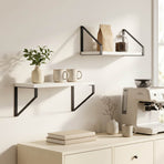 Wall Shelves 2 pcs White 35 x 16 x 15.5 cm