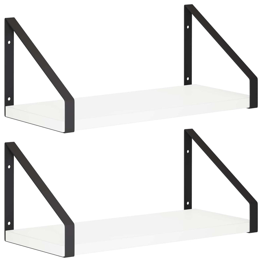 Wall Shelves 2 pcs White 35 x 16 x 15.5 cm