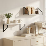 Wall Shelves 2 pcs White 40 x 16 x 15.5 cm