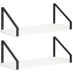 Wall Shelves 2 pcs White 40 x 16 x 15.5 cm
