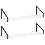 Wall Shelves 2 pcs White 60 x 16 x 15.5 cm