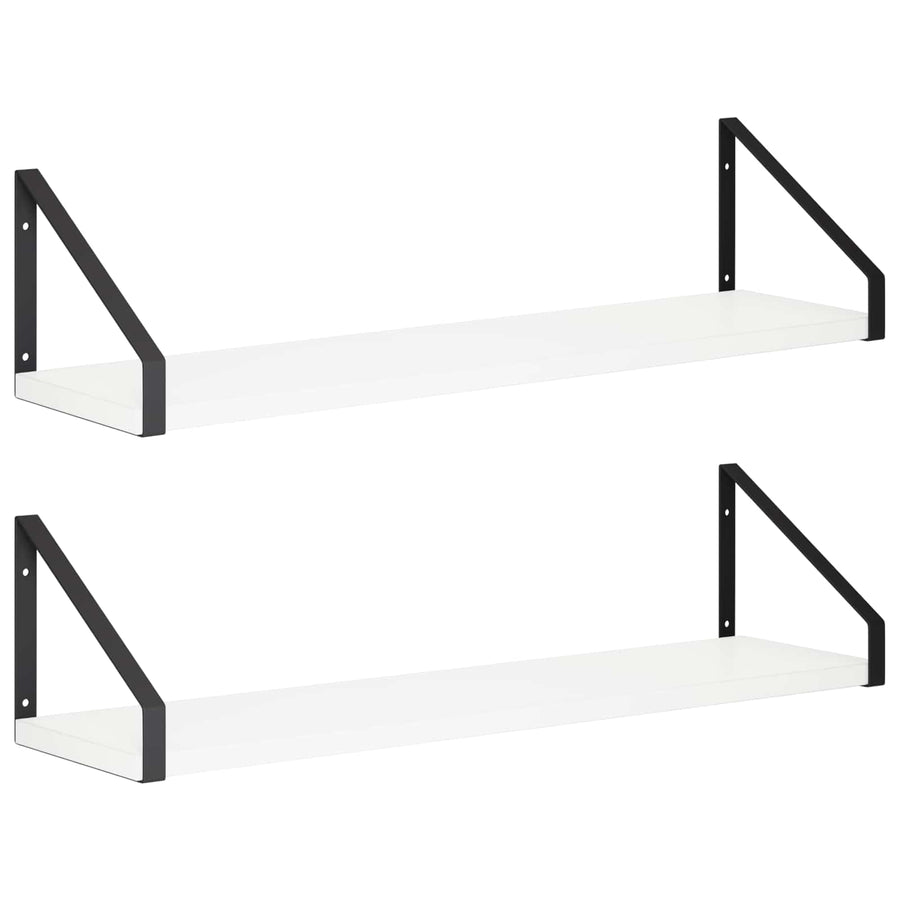 Wall Shelves 2 pcs White 60 x 16 x 15.5 cm