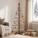 Wooden Christmas Tree 125 cm Bamboo and solid pine wood