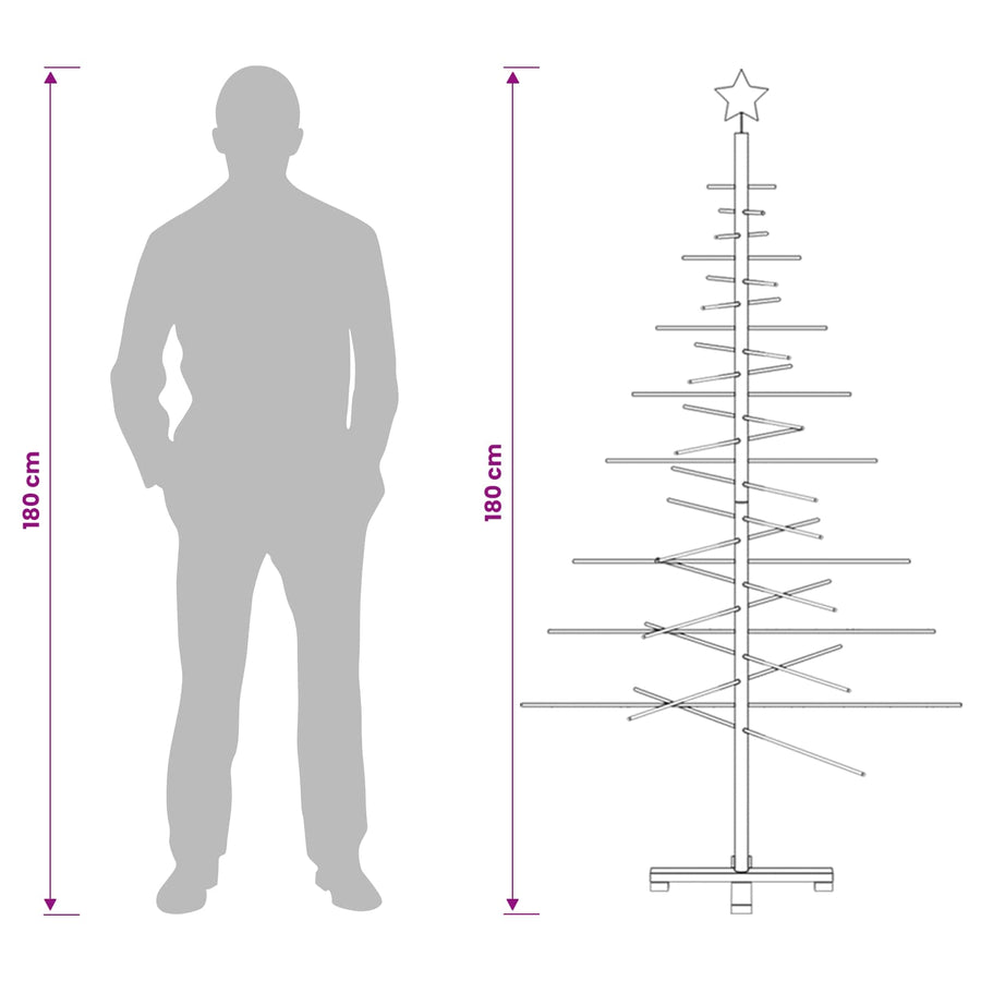 Wooden Christmas Tree 180 cm Bamboo and solid pine wood