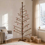 Wooden Christmas Tree 210 cm Bamboo and solid pine wood